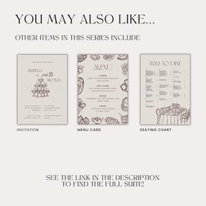 This whimsical illustrated save the date card is part of a wider matching invitation suite - perfect for weddings, birthday parties and dinner parties! You can find matching items in The Events Edit Designs shop, including invitation cards, menu card templates and seating plans to meet every stationery need for your big day!