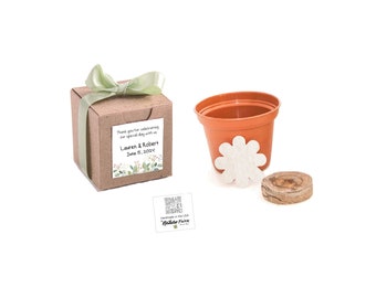 GIFTS TO GROW a Flower Garden - Set of 12 Grow Kits, Personalized Wedding Favors, Indoor Outdoor Activity for Friends, Family, Adults & Kids