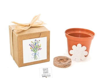 Peek-a-Bloom!™ Petite Wildflower Grow Kit with Fun Plantable Flower Shape & Personalized Gift Message For Special Occasions or Just Because