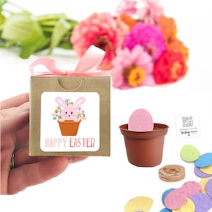 Easter Gift to Grow, Little Flower Seed Bomb Easter Egg Grow Kit, Easter Gift Basket Stuffer, Unique Easter Gift Idea for Kids, Boys & Girls