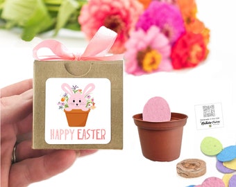 Easter Gift to Grow, Little Flower Seed Bomb Easter Egg Grow Kit, Easter Gift Basket Stuffer, Unique Easter Gift Idea for Kids, Boys & Girls