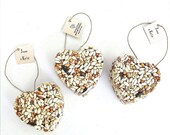 100 Petite Bird Seed Favor Ornaments -  Lovebird Wedding Party Favors  - Optional Personalized Tags Table Sign