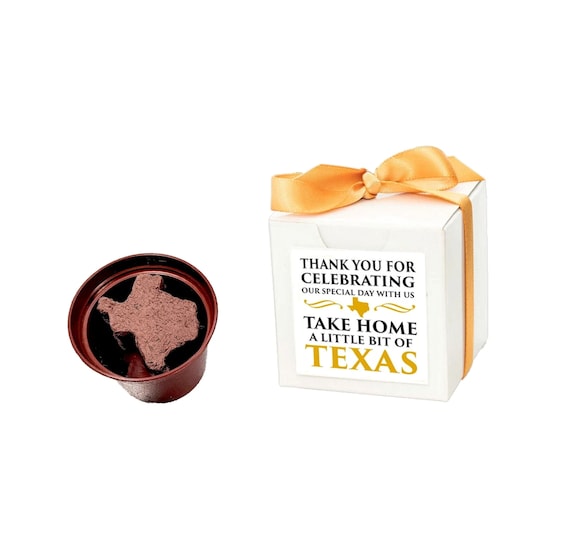 Texas Wedding Favor, Thank You for Celebrating this Special Day with Us, Take Home a Little Bit of Texas, Gold Event Memento, Reception Gift Il_570xn