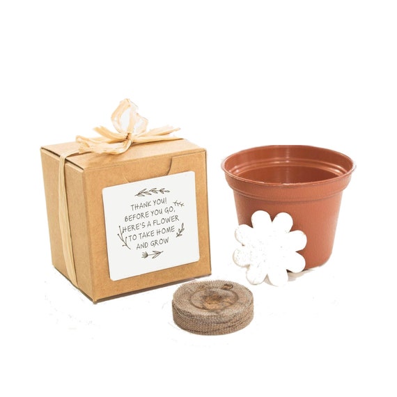 Mini Flower Garden Growing Kit - Thank You Gift - Wedding Favor, Bridal Shower Favor, Baby Shower Favor, Birthday Party Favors, Appreciation Il_570xn