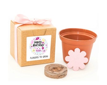 GIFTS TO GROW  Birthday Fun, Little Sustainable Gift-Ready Flower Seed Kits, Unique Garden Activity Gift for Kids & Adults, Boys or Girls