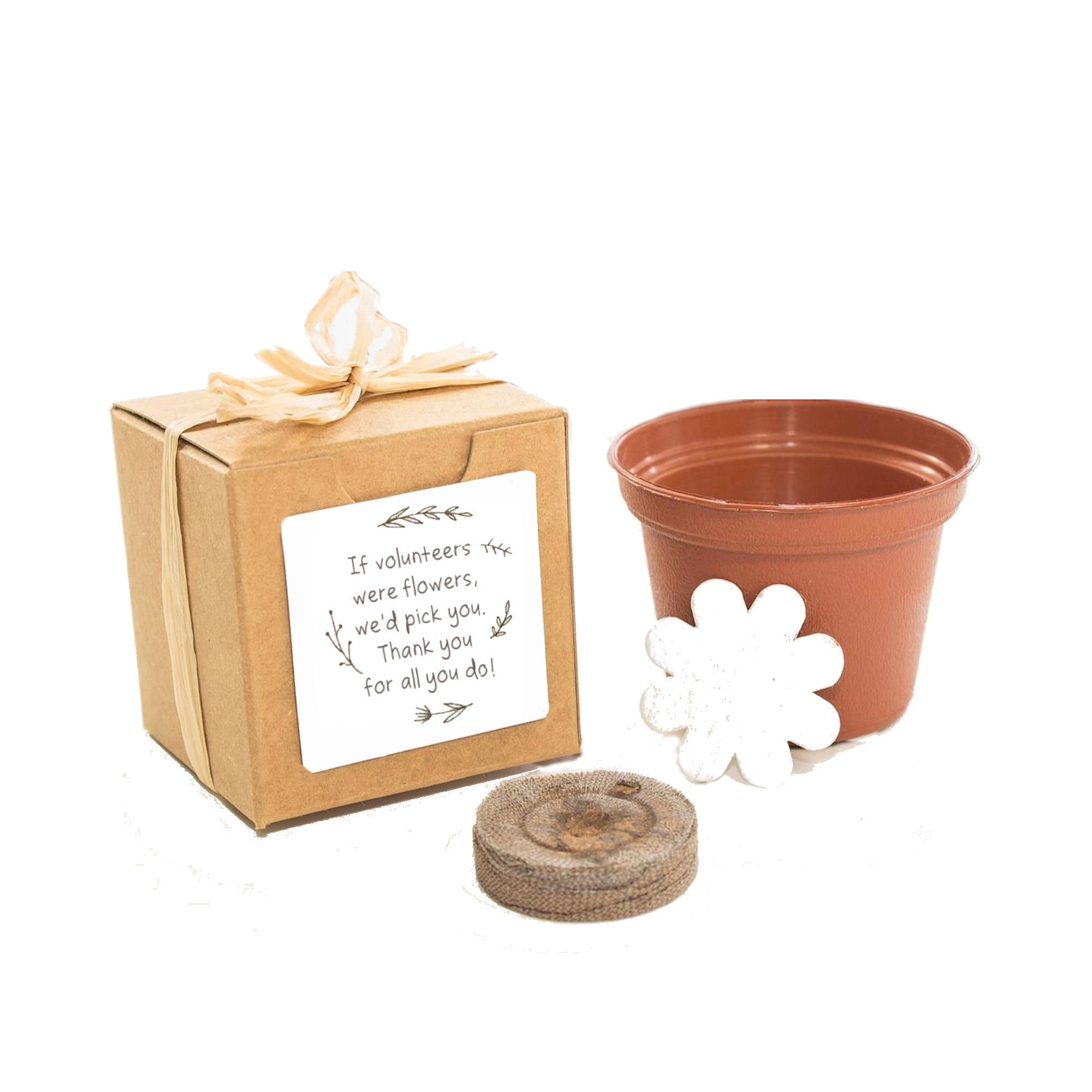 Volunteer Appreciation Gift, Small Flower Garden Planter Grow Kit Thank You  Gift, Sustainable Employee Gift, Parent Volunteer Thank You Gift 