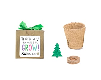 Tree Seed Grow Kit Gift, Promotional Gifts, Customizable Client Gift, Volunteer Appreciation Gift, Biodegradable Gift, Fun Thank You Gift