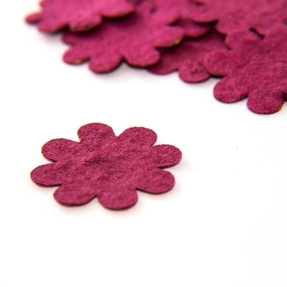 100 Burgundy Plantable Seed Paper Flower Confetti diy wedding favors, place cards, save the date cards creative invitations by Nature Favors Il_570xn