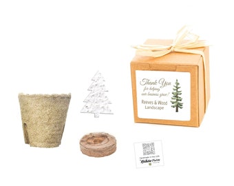 GIFTS TO GROW Your Business, Fun Little Sustainable Tree Grow Kits, Personalized Thank You Gifts for Clients & Customers, Quantity Discounts