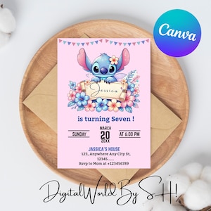 Lilo and Stitch Party Invitation - Disney Lilo and Stitch Birthday Party Invitations - Lilo and Stitch Theme Party - DIGITAL DOWNLOAD