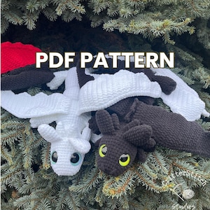 Nightshade the Fury Dragon Crochet Pattern (downloadable PDF)