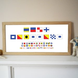 Personliga nautiska signalflaggor båtnamnstryck