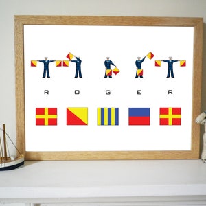 Personalised Signal Flags and Semaphore Flags Name Print
