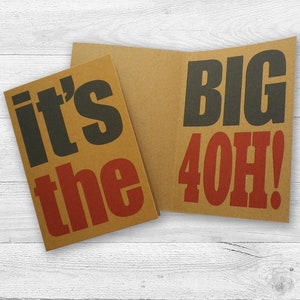 It&#39;s The Big 4Oh! 5Oh! Or 6Oh! Recycled Birthday Card