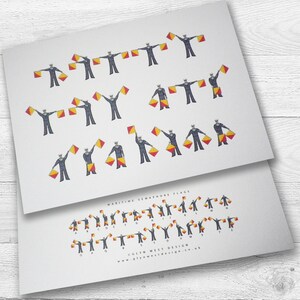 Mi dispiace che tu stia lasciando Semaphore Flags Card