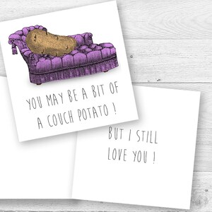 La tarjeta de la patata del sofá