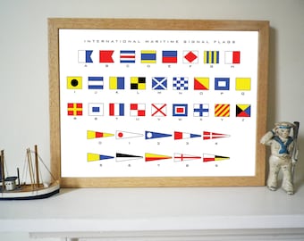 Maritime Signal Flags Alphabet Print