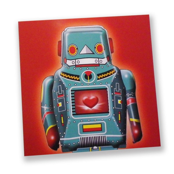 Robot Heart Birthday Or Anniversary Card