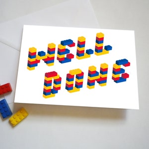 Biglietto di auguri "Brick Building Well Done"