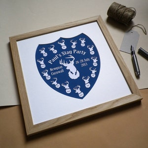 Personalised Stag Party Print