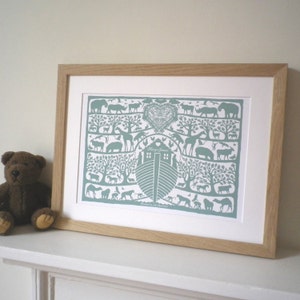Personalised Noah&#39;s Ark Baby Print
