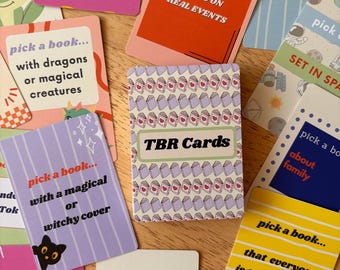 Biglietti TBR, biglietti di invito alla lettura, regali per amanti dei libri, gadget Booktok