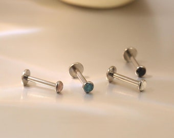 Titanium Unique Lip Studs 16G Internal Thread Medusa Piercing Lip Studs Jewelry 6mm/8mm/10mm