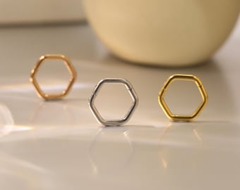 Unique Hexagonal Nose Ring Piercing Ring for Septum Piercing Jewelry 16G Unique Piercing Jewelry