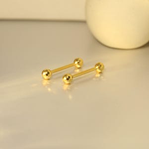 Nipple Piercing Jewelry Tongue Rings Straight Nipple Internally Threaded Nipple Jewelry G23 Titanium 14G Bridge Piercing Jewelry