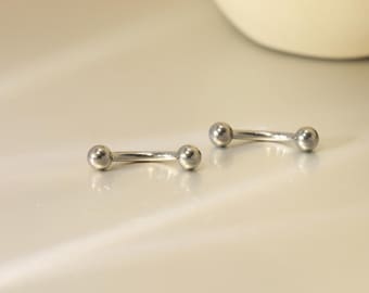 Simple Basic Eyebrow Ring  Curved Barbell Cartilage Piercing Lip Piercing Belly Button Ring G23 Titanium 6-12mm