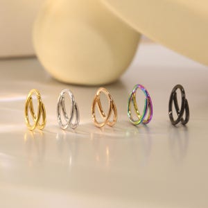 Schöner einzigartiger doppelt offener Nasenring Nasenring Piercingschmuck Knorpelschmuckschmuck 16G 18G 20G