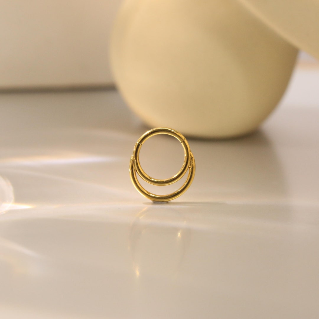 Septum & Nose Rings, Double Wire Clip On Nose Ring