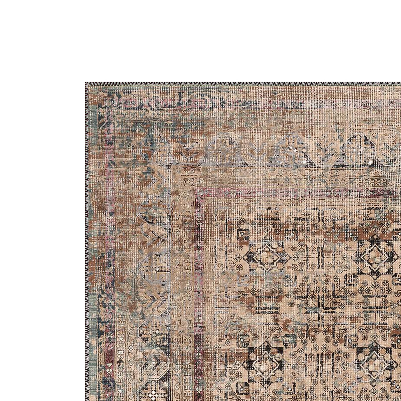 Vintage Brown Rug, Distressed Turkish Area Rug for Living Room, Bedroom ...