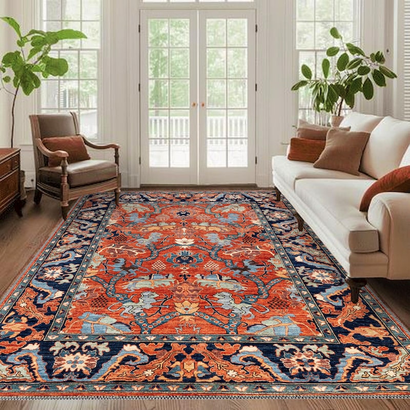 Large Rug Navy Terracotta Etsy large-rug-navy-terracotta-etsy