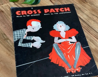 Cross Patch Song 1936 Seymour Lawnhurst Vintage Sheet Music Piano Book