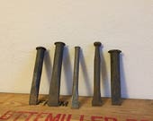 Set of 5 Industrial Decor Vintage Metal Rustic Tools Nail Driver Interesting Collection Found Art Pieces