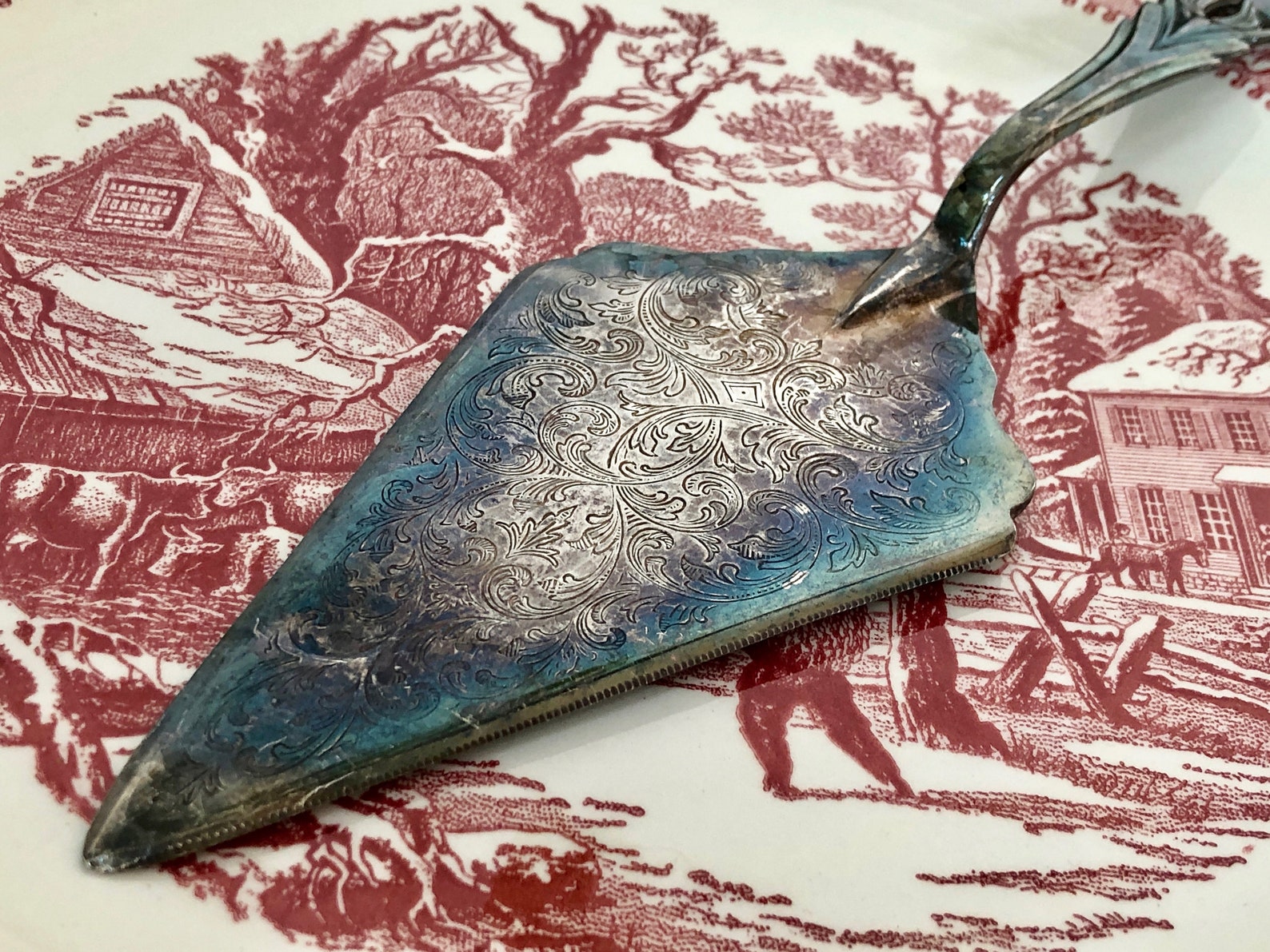 Pie Knife Dessert Server Cake Knife Made in Italy Silver Metal Etsy