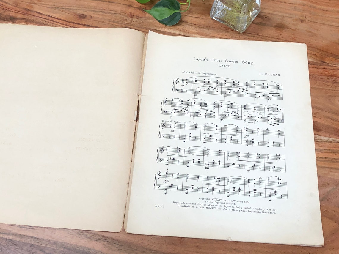 Love's Own Sweet Song Waltz by Kalman Henry Savage's | Etsy