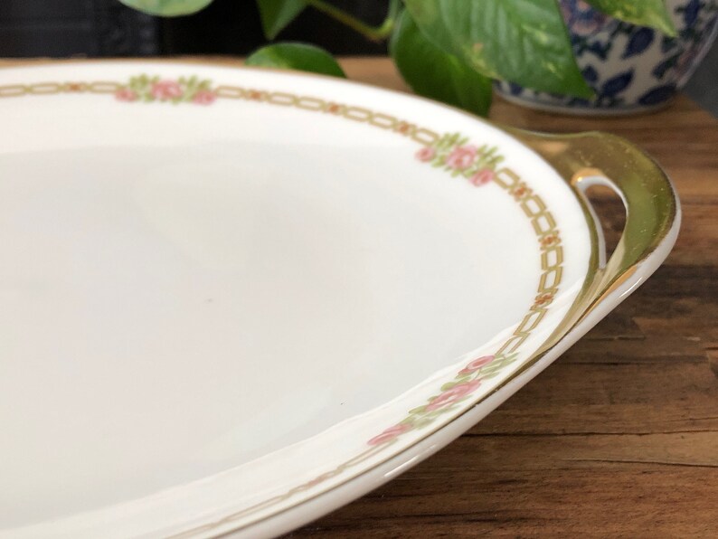 Limoges Tray Gold Handles Serving Dish White Vintage Theodore Etsy
