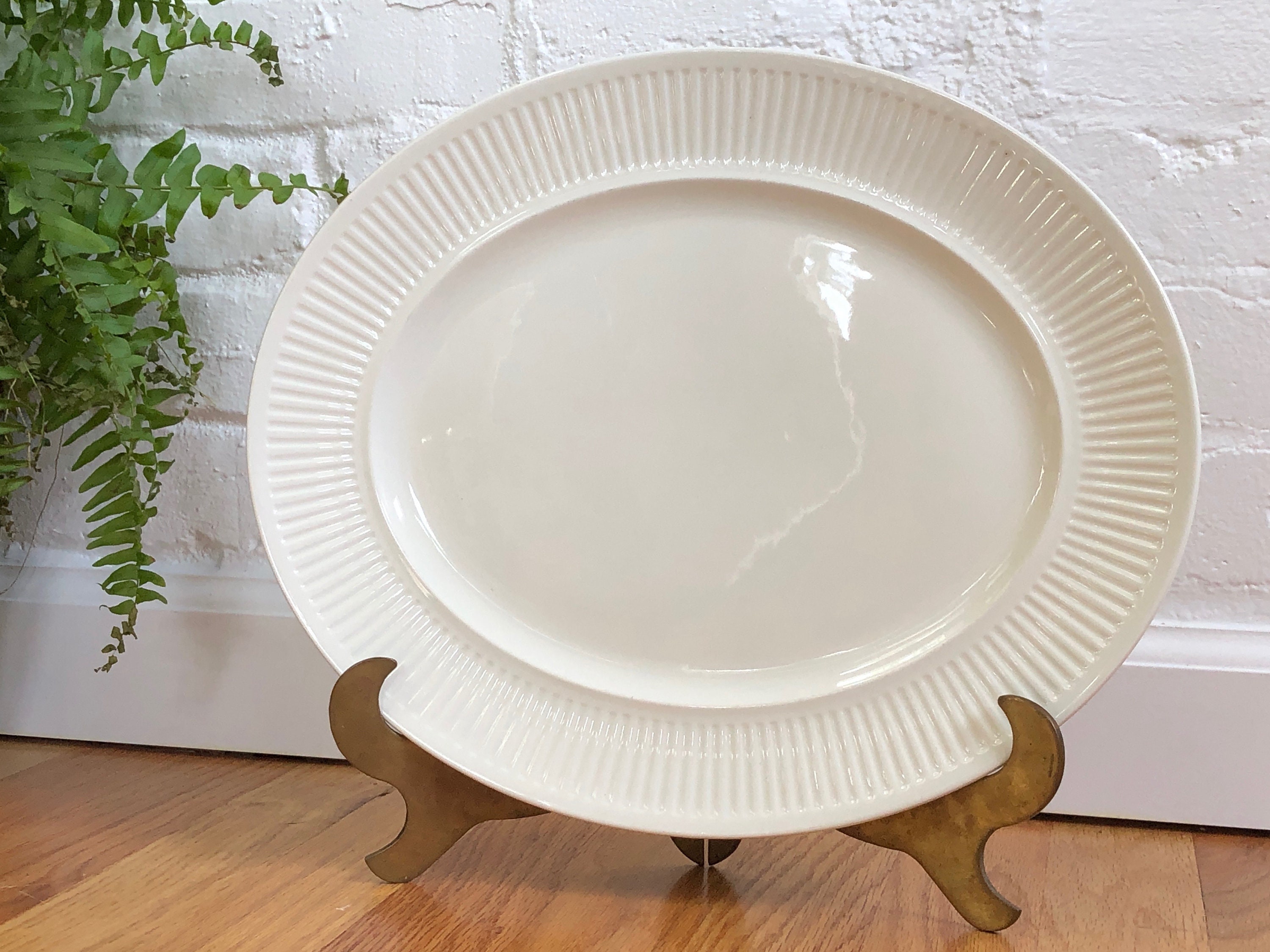 Oval Platter Johnson Bros. White Plate Ironstone Made in Etsy