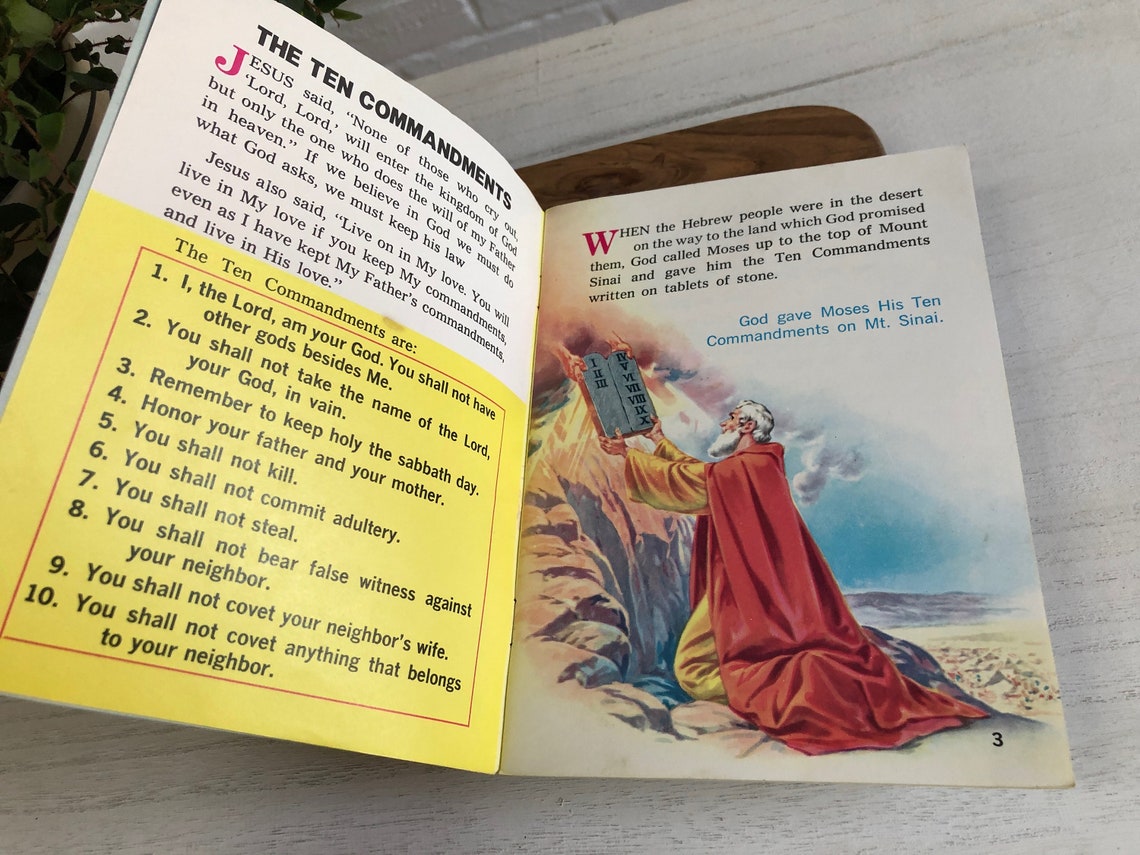 The Ten Commandments Book 1979 Religion Catholic Book Vintage | Etsy