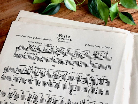 Chopin Waltz In G Flat Song 1943 Sheet Music Progressive Etsy Singapore