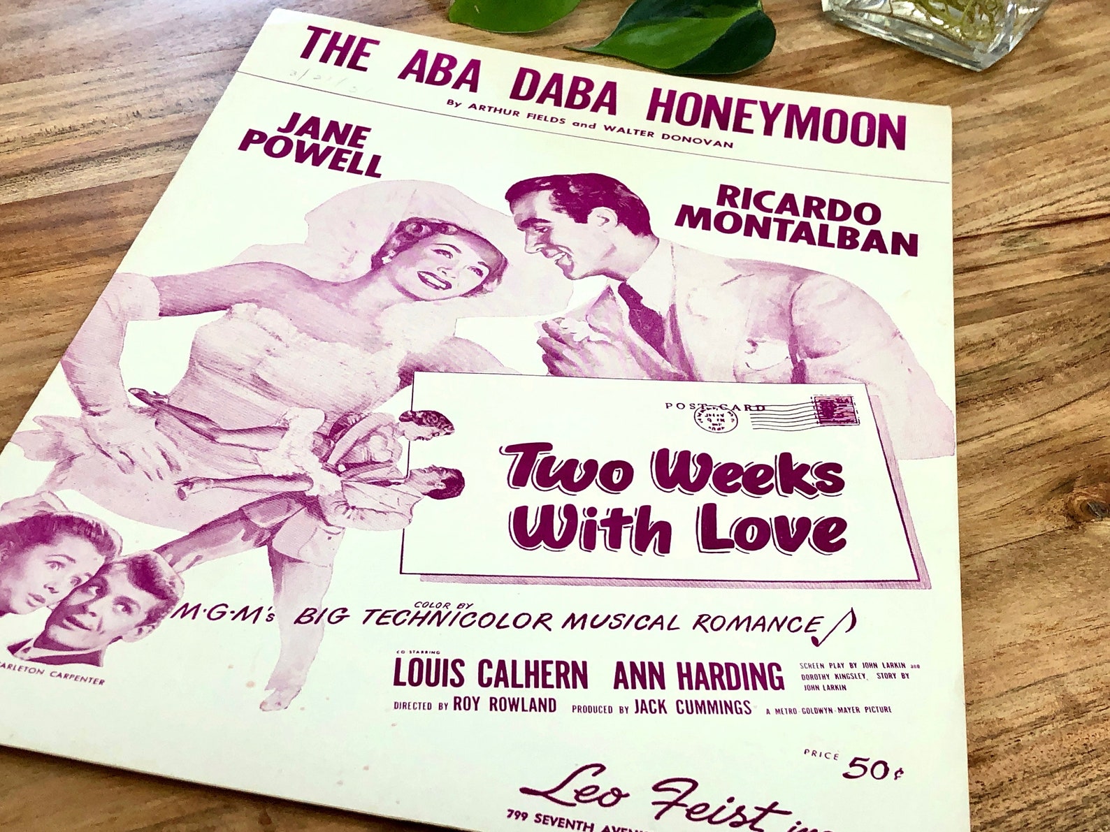 Aba Daba Honeymoon Song Two Weeks With Love 1942 Powell Etsy
