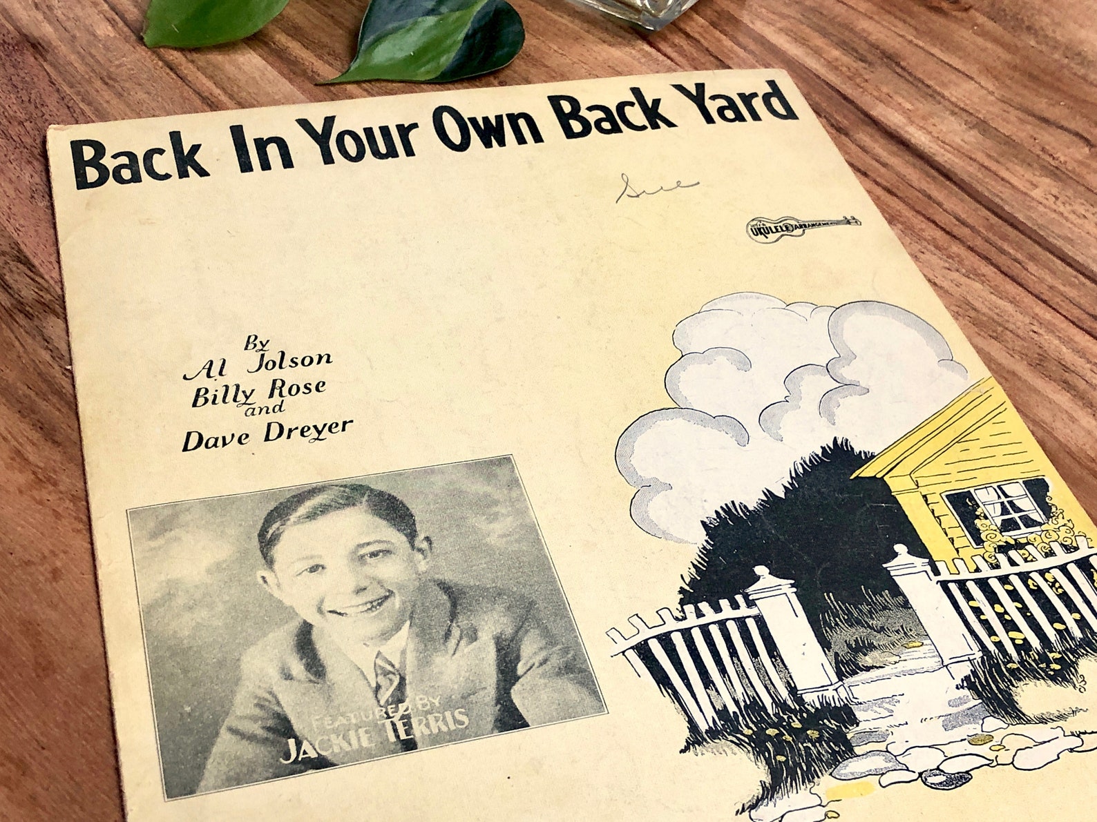 Back in Your Own Back Yard Song 1928 by Irving Berlin Jackie Etsy