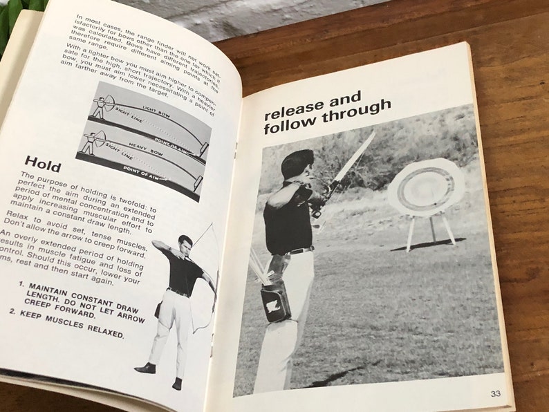Archery Book Sports Rules Bow Arrow Target Bullseye Vintage Etsy
