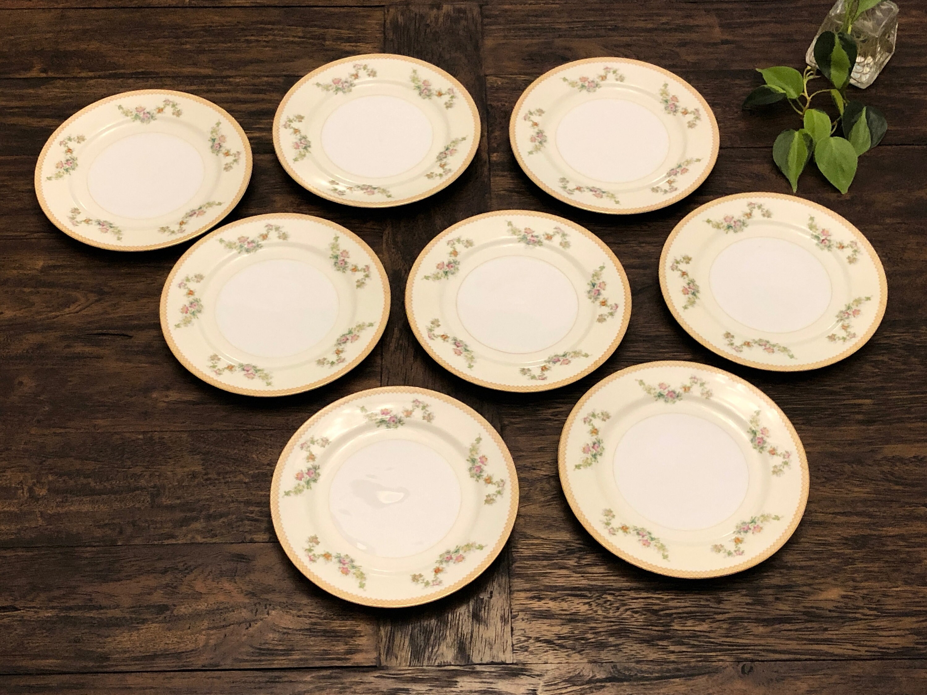 Salad Plates Set of 8 Meito China Made in Japan Hand Painted Etsy