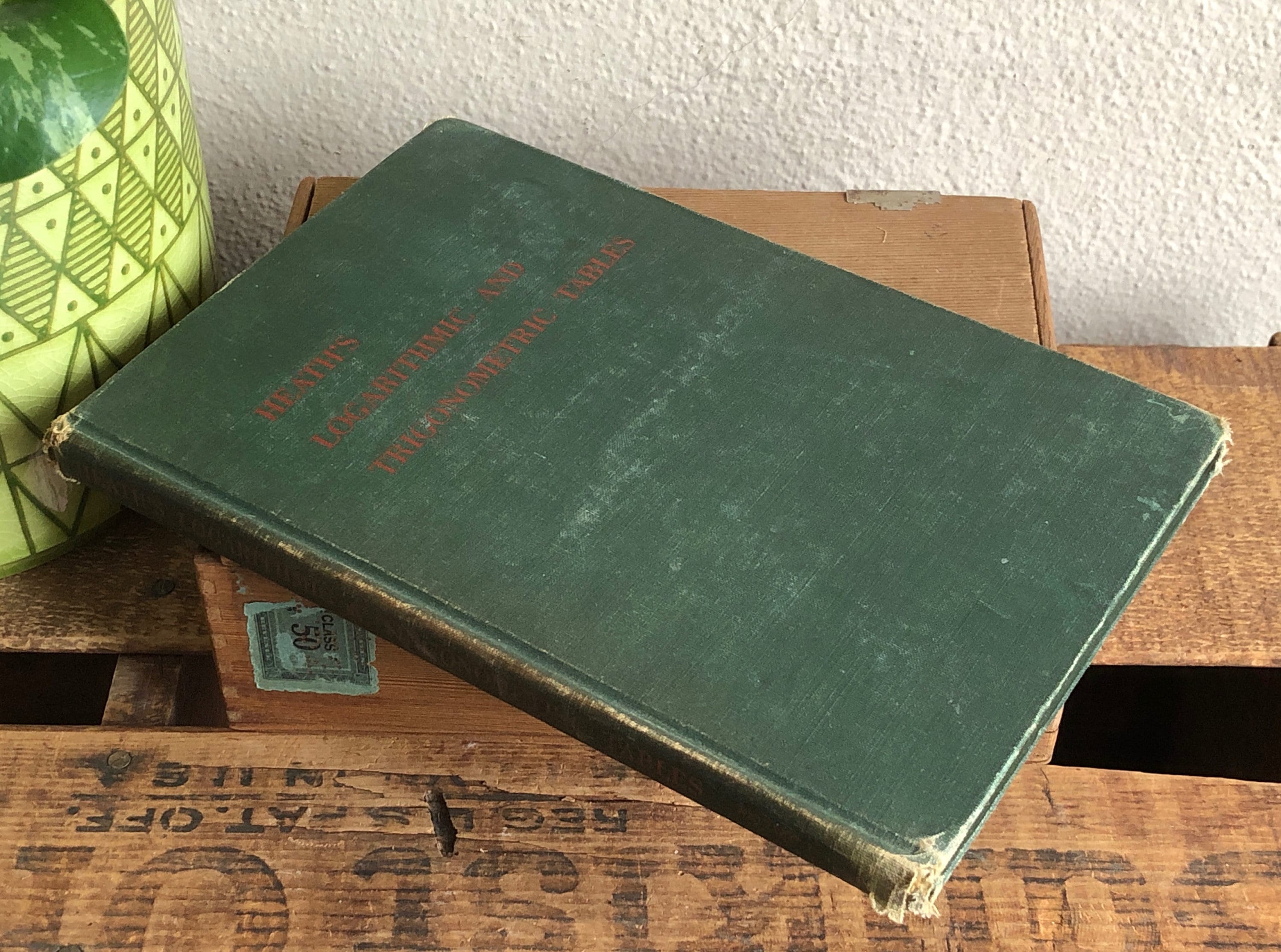 Math Book Heath's Logarithmic and Triganometric Tables Etsy