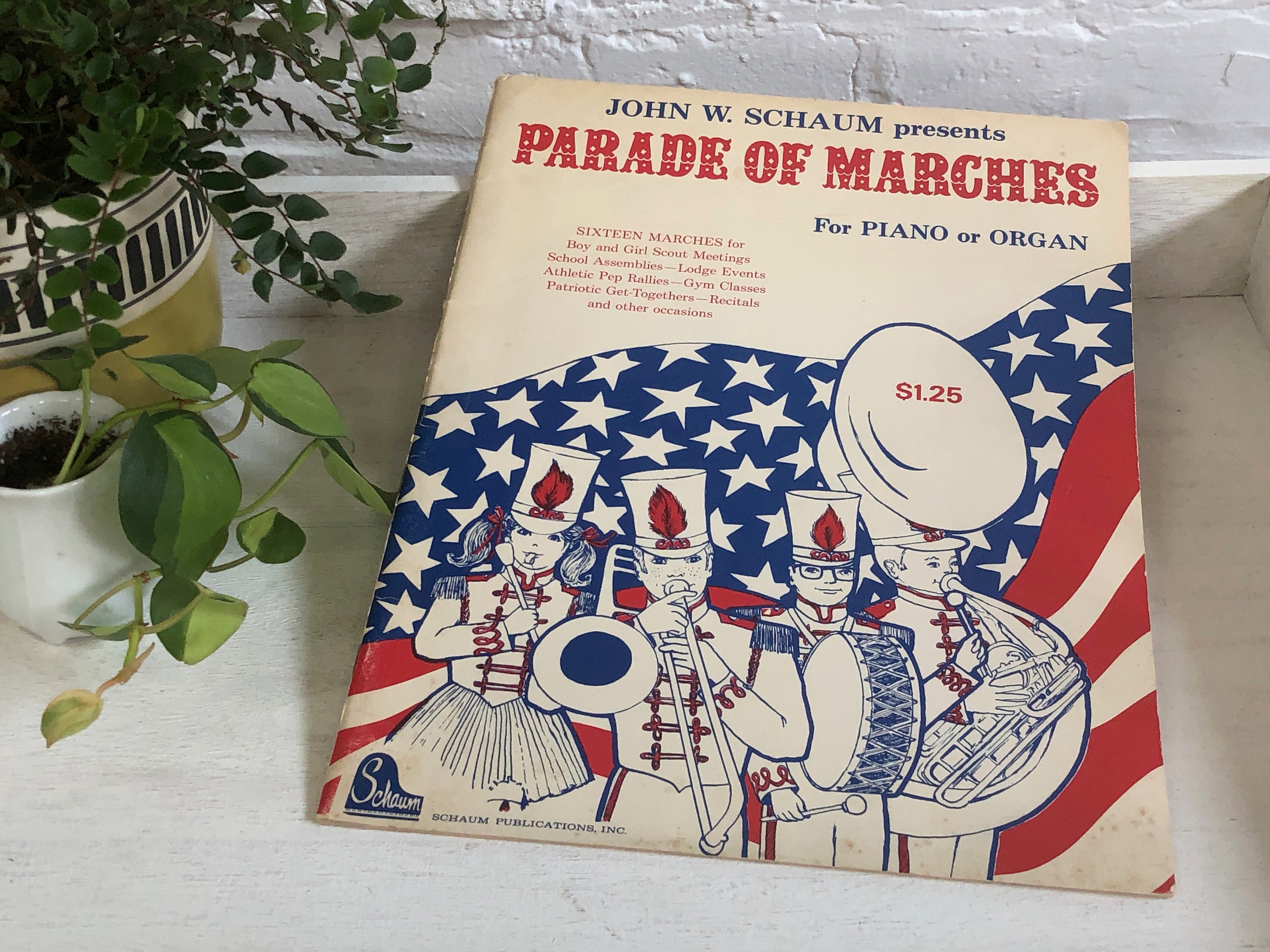 Parade of Marches Band Sheet Music Vintage Book Distressed Etsy