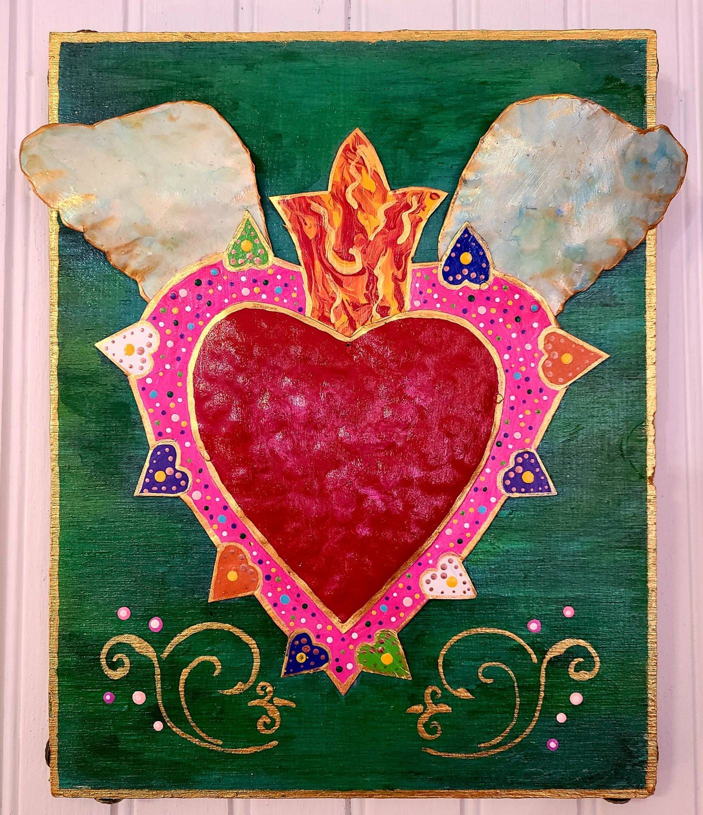 Milagro Tin Art, Mexican Decor, Artist Katie Johnson, Mexican Folk Art