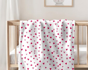 Manta/envoltorio para bebé con estampado de corazones, tapete para la hora boca abajo (76 x 101 cm)